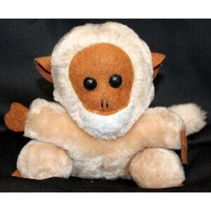 VTG 1976 Dakin Brown Monkey Plush Small 6" Felt Hand Feet Face Ground Nut Shells